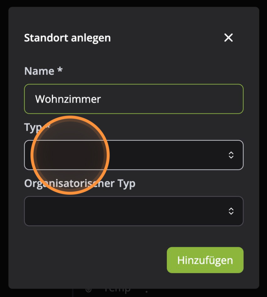 Hosenso Objektstruktur Typ auswählen für Wohnzimmer